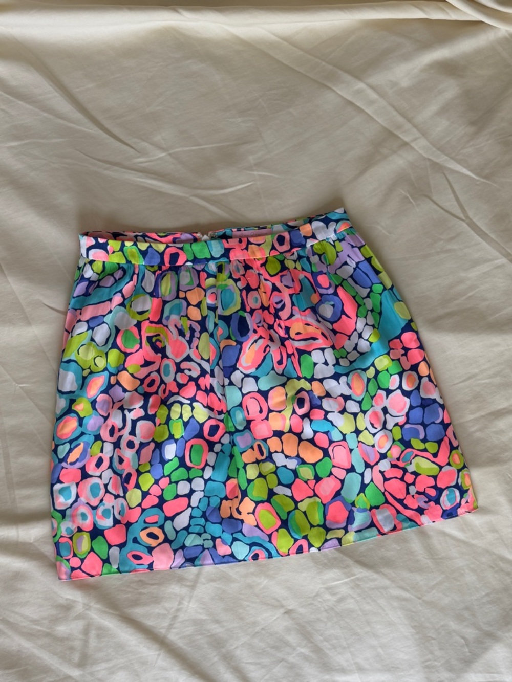 Lilly Pulitzer Neon Multicolor Printed Mini Skirt